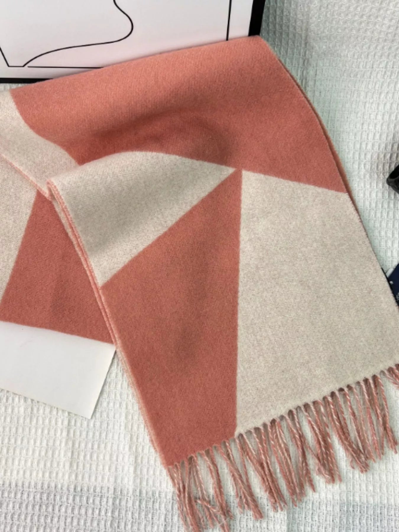 Fringe Color Block Scarf