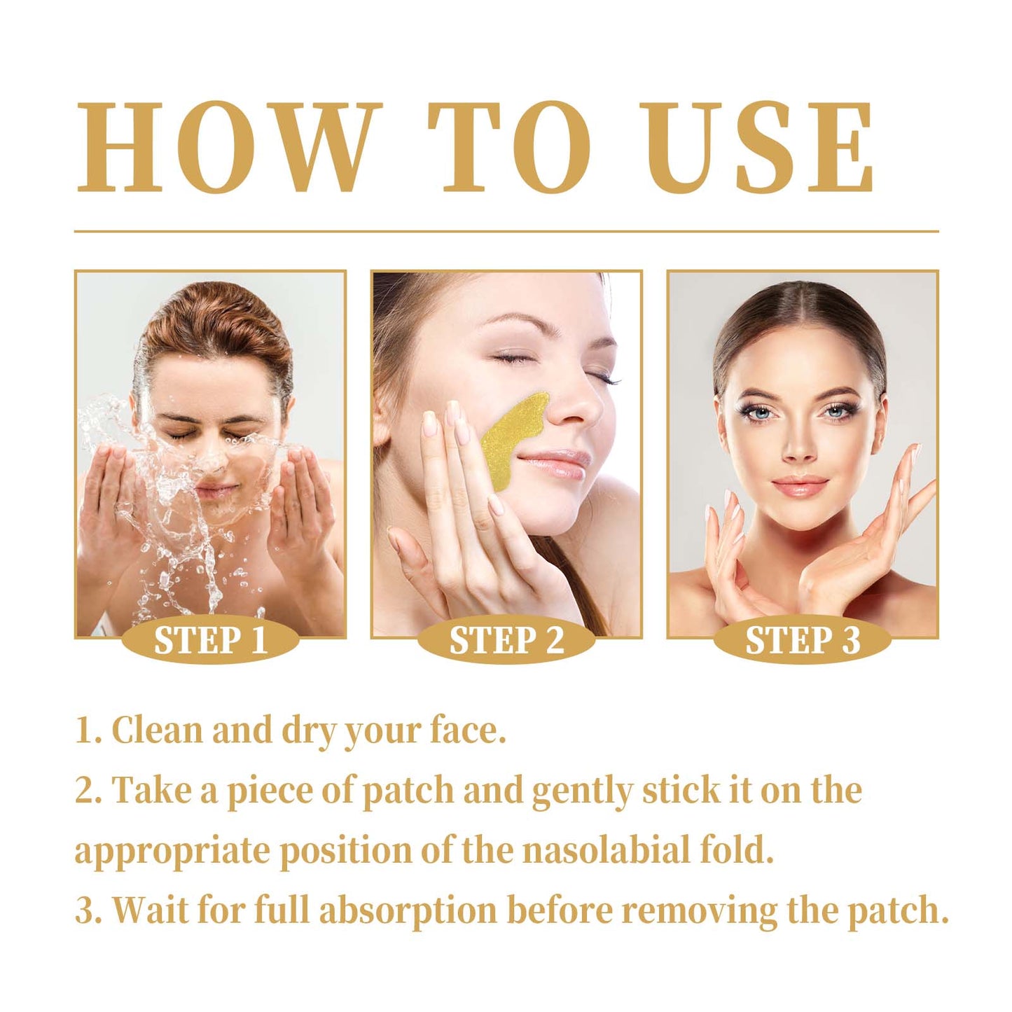 EELHOE Retinol Nasolabial Folds Patch, Nourish Skin Smooth And Delicate Skin Improves And Reduces Fine Lines