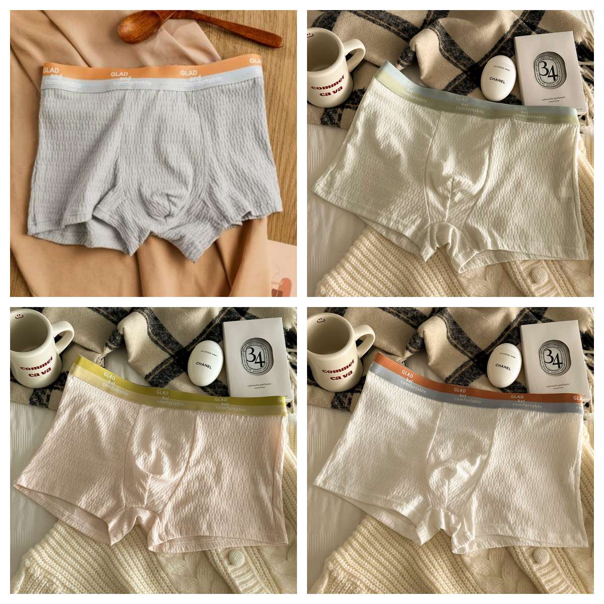 Boys, Pure Cotton Antibacterial Four Corner Shorts, Pure Cotton Crotch For Breathability