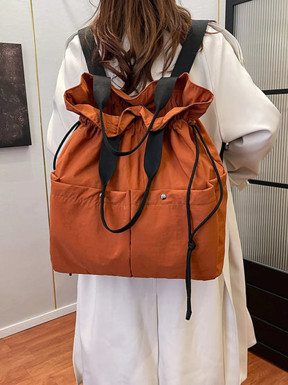 Drawstring Closure Lightweight Backpack Bag
