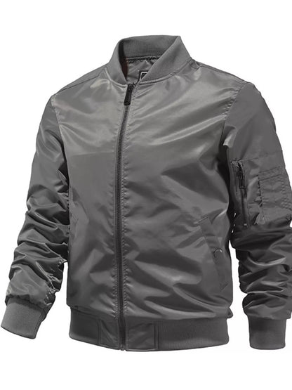 Men's Full Size Zip Up Long Sleeve Jacket Plus Size