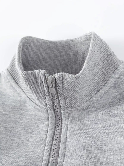 Children's Embroidered Zip Front Sweatshirt