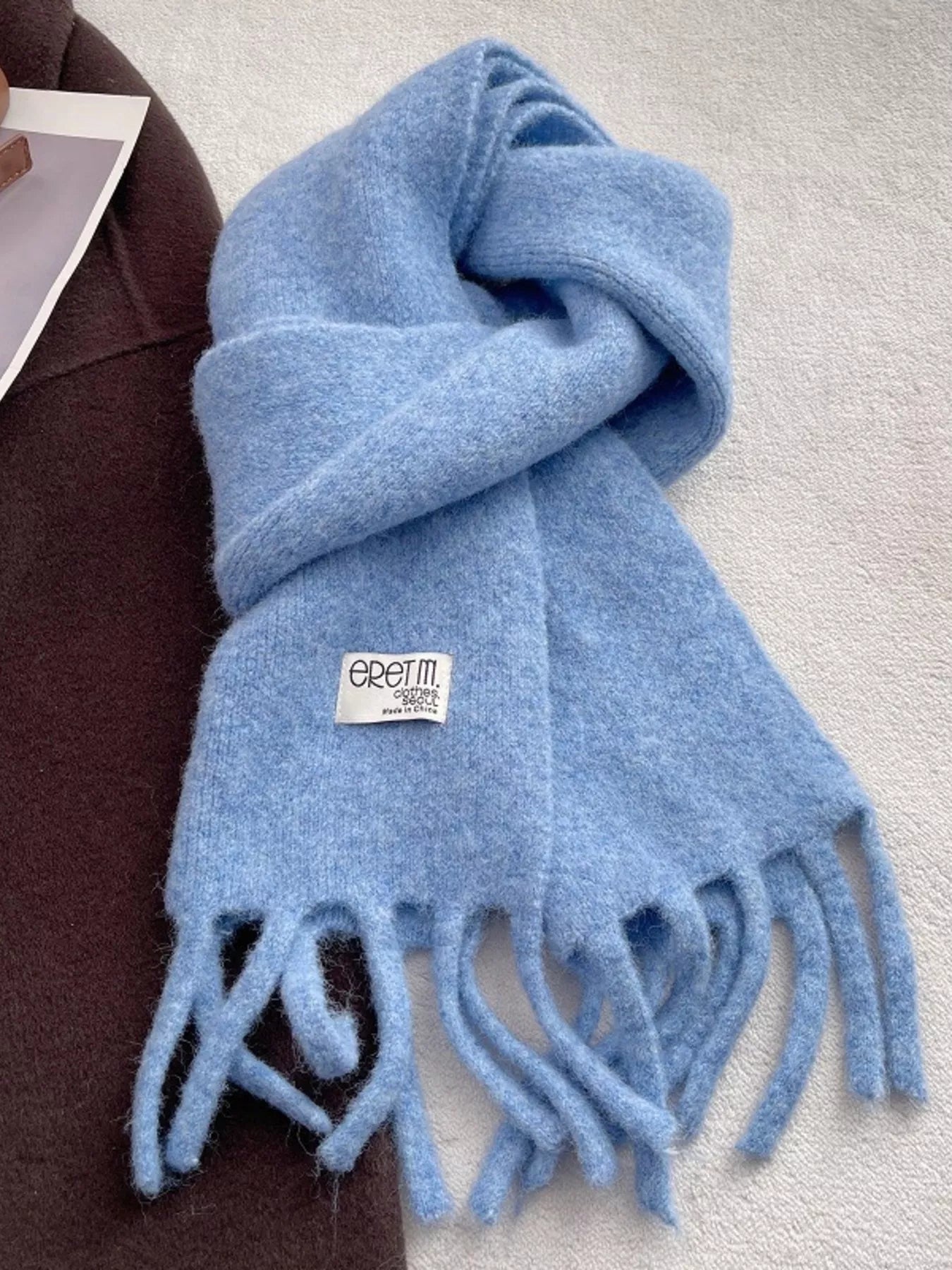 Fringe Solid Color Scarf