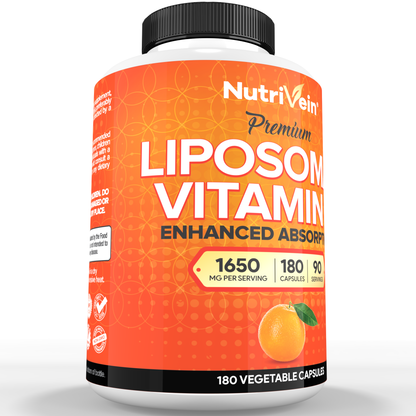 Nutrivein Premium Liposomal Vitamin C Supplement 1650mg - 180 Caps