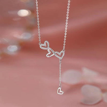 925 Sterling Silver Heart Y-Necklace