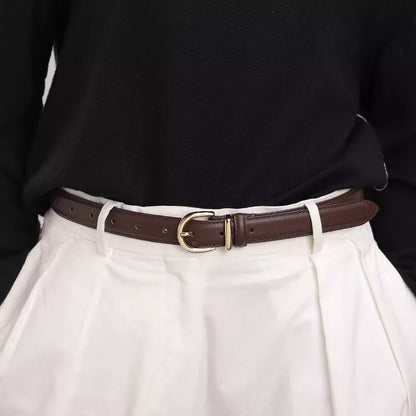 Elegant Leather Buckle Belt