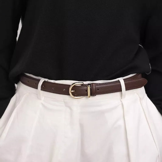 Elegant Leather Buckle Belt