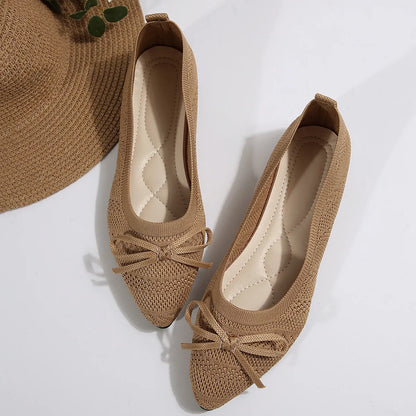 Bow Point Toe Flats Slip-Ons