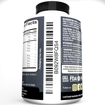 Nutrivein Premium DHT Blocker for Men & Women - with Biotin - 30 Day Supply (60 Caps)