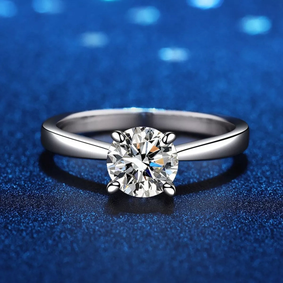 1 Carat Moissanite 925 Sterling Silver Ring