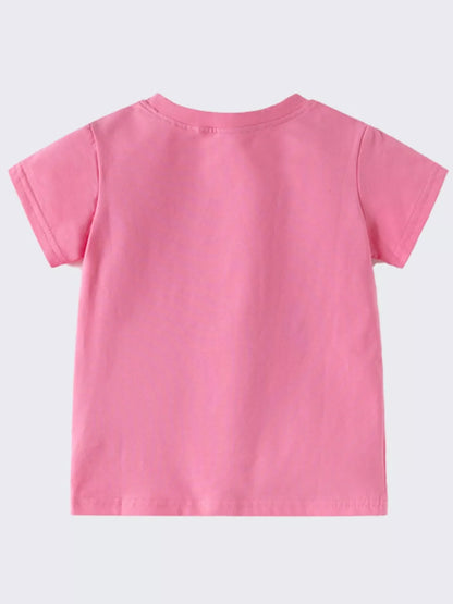 Children's Dinosaur Embroidered Short Sleeve T-Shirt