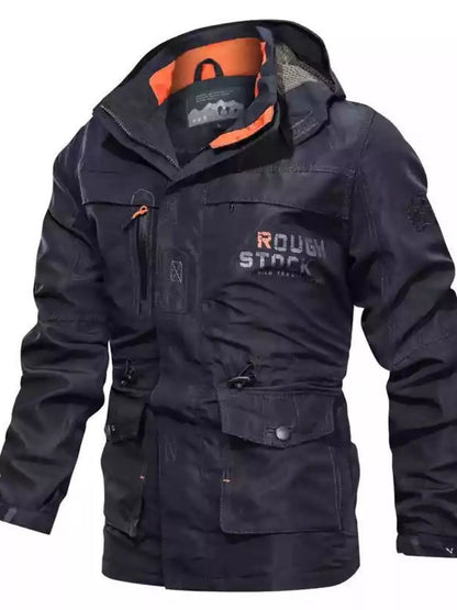 Men's Plus Size Zip Up Hooded Jacket