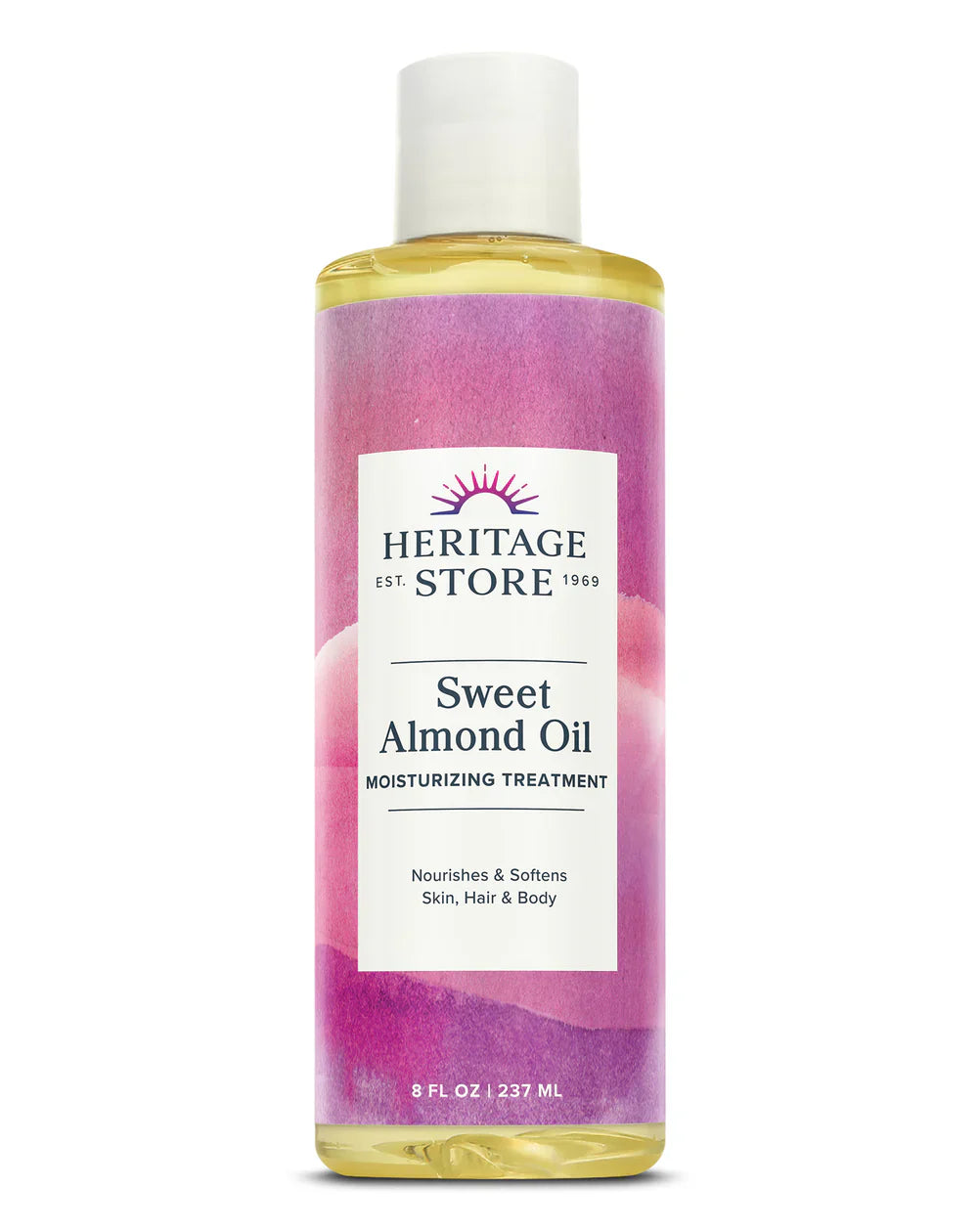 Heritage Products Sweet Almond Oil for Silky-Soft Skin and Healthy Hair - 8 Fl Oz