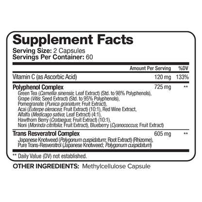 Nutrivein Premium Resveratrol 1450mg - 120 Capsules