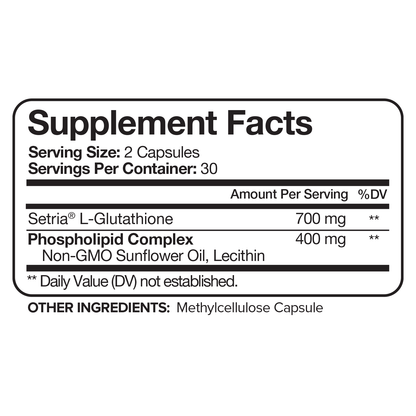 Nutrivein Premium Liposomal Glutathione Supplement 700 mg - 60 Capsules