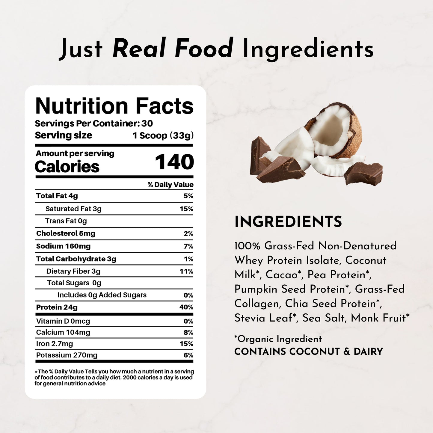 Coconut Chocolate Protein Powder