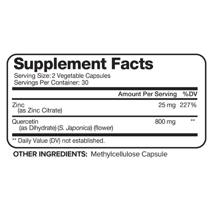 Nutrivein Zinc Quercetin Combined Supplement