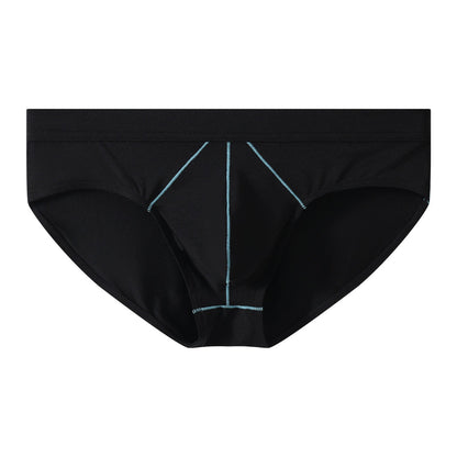 Mens Sexy Low-rise Solid-color Briefs