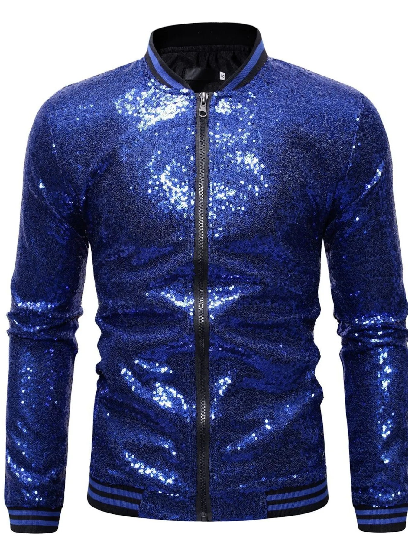 Men's Sequin Zip Up Jacket