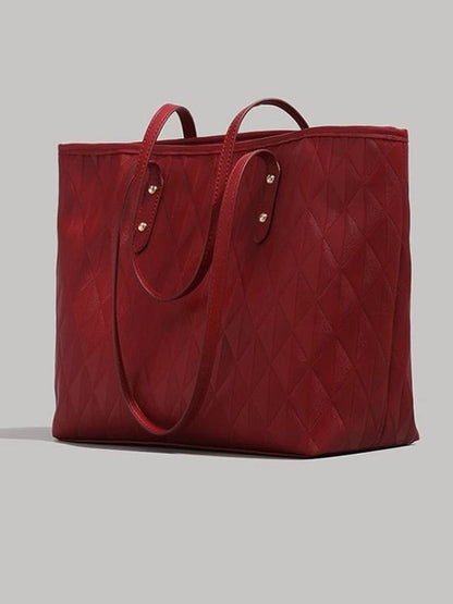 Textured Leather Tote Bag