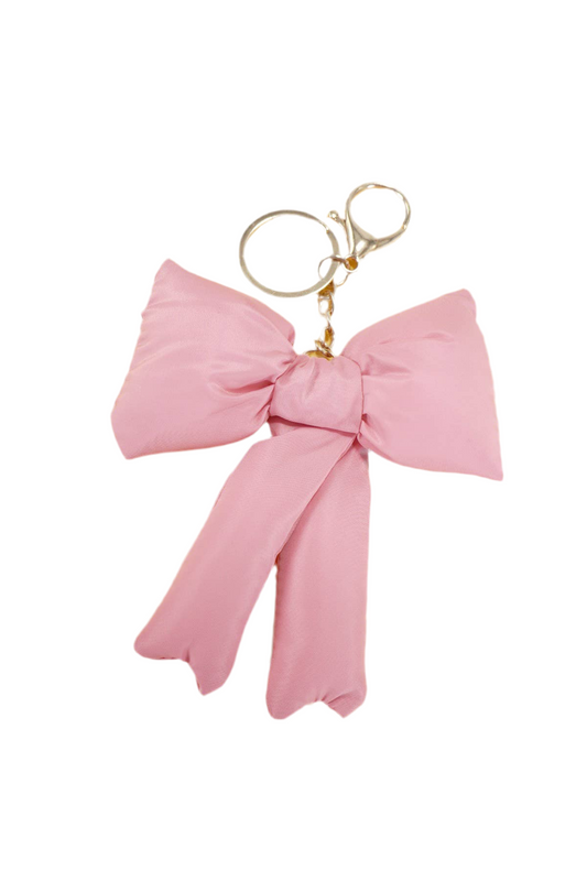 PUFFY BOW RIBBON BAG CHARM