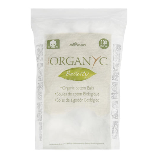 Organyc 100% Organic Cotton Balls, 100 Count