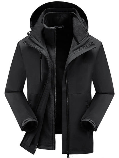 Men's Plus Size Zip Up Hooded Jacket