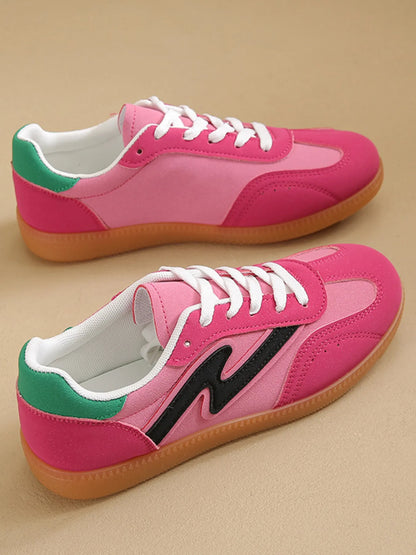 Round Toe Lace Up Sneakers