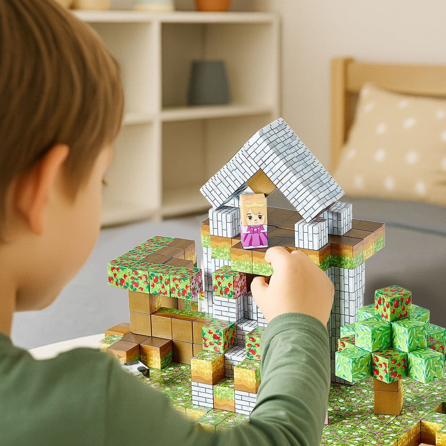 Magnetic Blocks 150 PCS Forest Castle Set STEM Montessori Sensory Toys