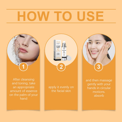 Hoygi Vitamin C Serum Hydrates Soft And Delicate Skin Moisturizing, Moisturizing And Brightening Face Serum