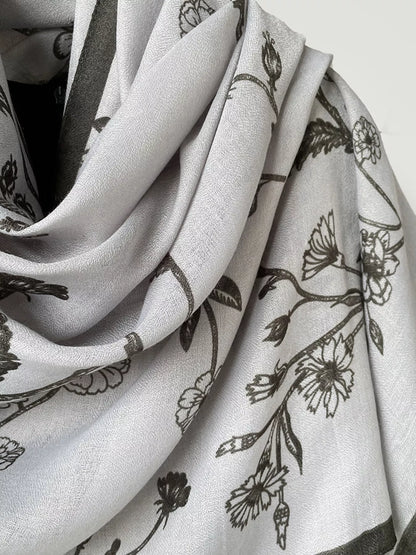 Floral Print Lightweight Scarf