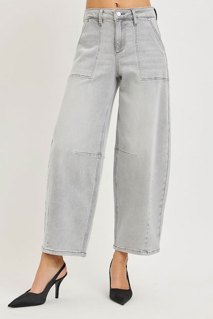 RISEN Slouchy Cropped Barrel Jeans