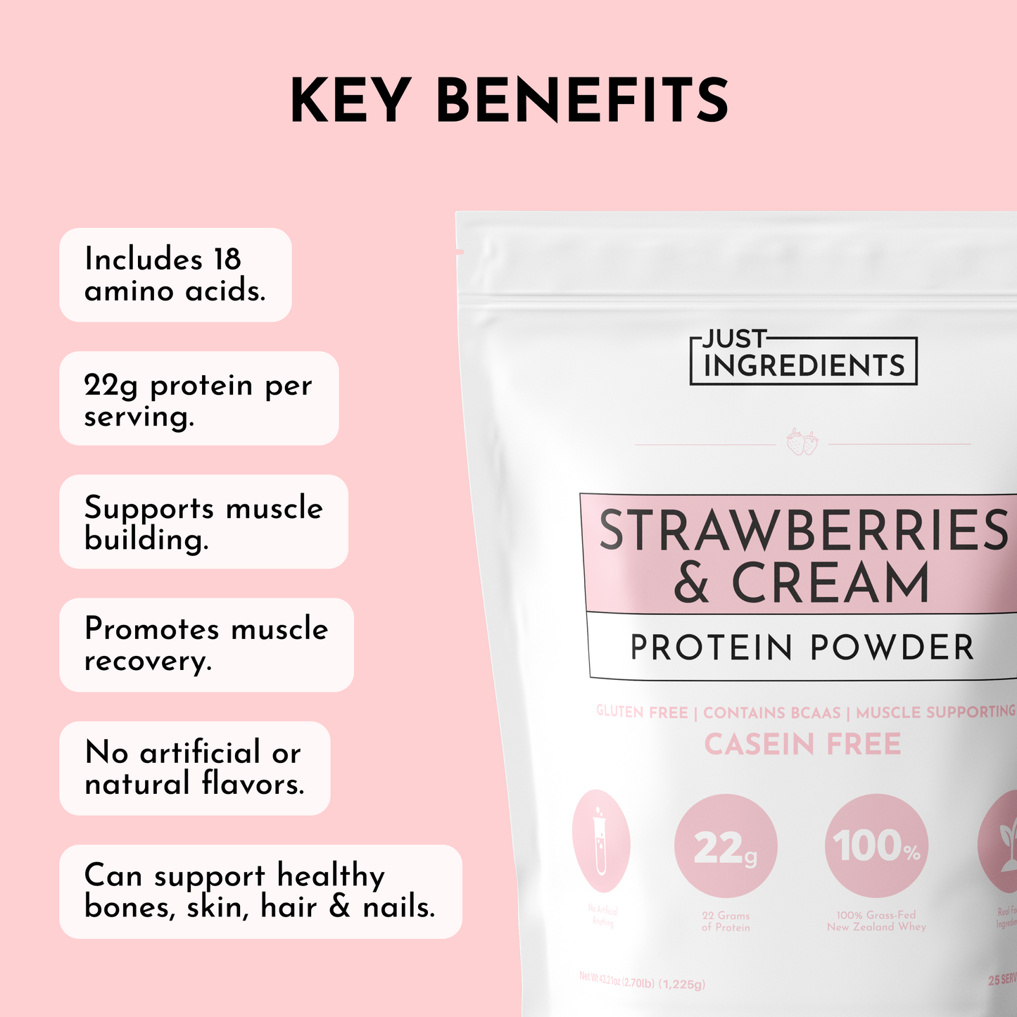 Strawberries & Cream Protein Powder