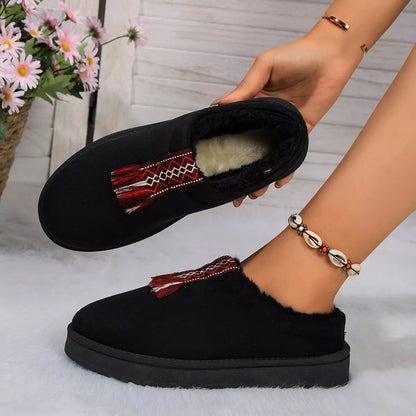 Round Toe Platform Slippers