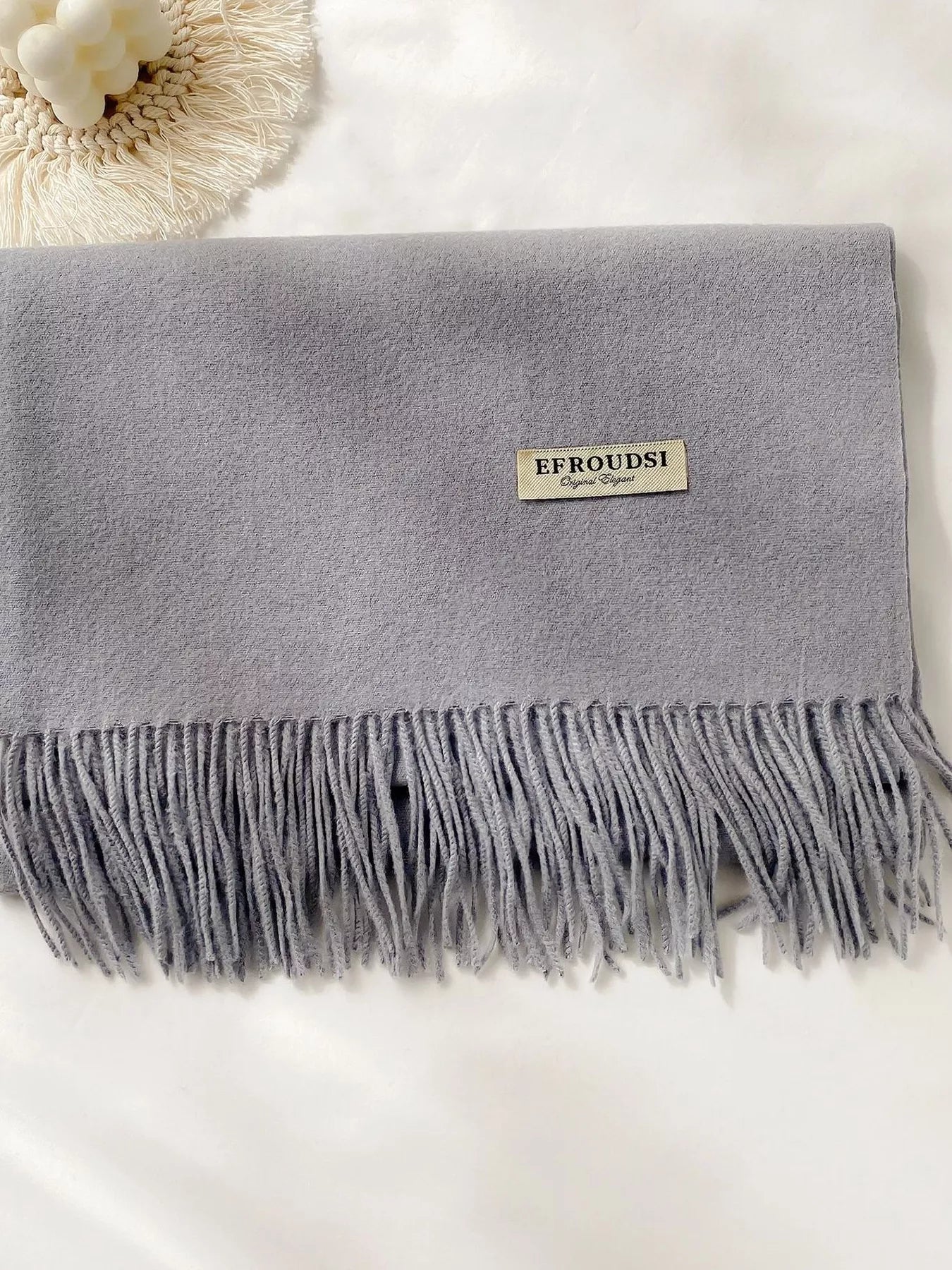 Fringe Solid Color Scarf