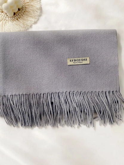 Fringe Solid Color Scarf