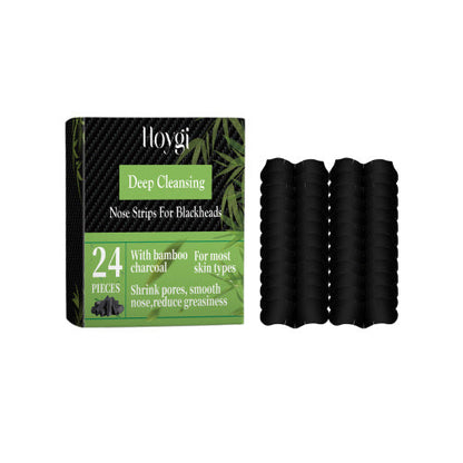 Hoygi Bamboo Charcoal Blackhead Patch, Delicate Skin Care Gently Clean Acne Strawberry Nose Narrow Pores Nose Cleaning Patch
