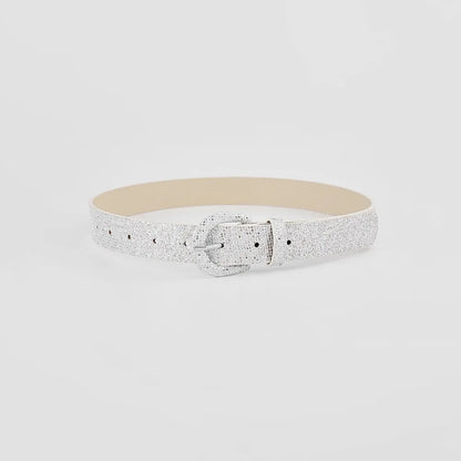 Sequin PU Leather Belt