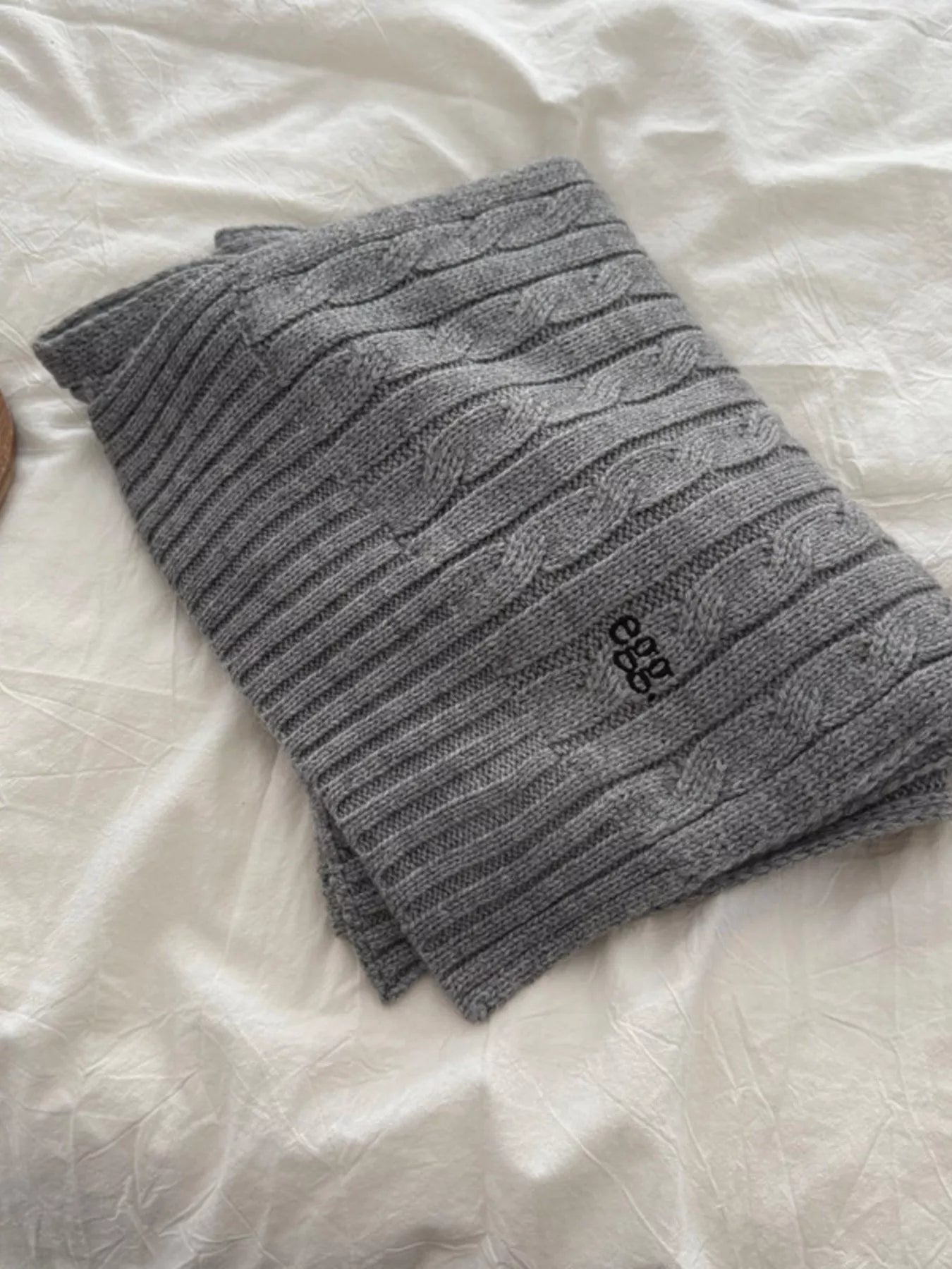 Ribbed Knitted Winter Scarf