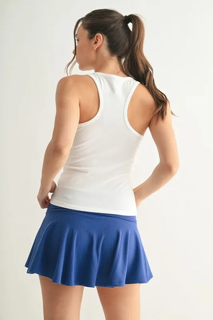 MONO B Slim Fit Scoop Neck Tank