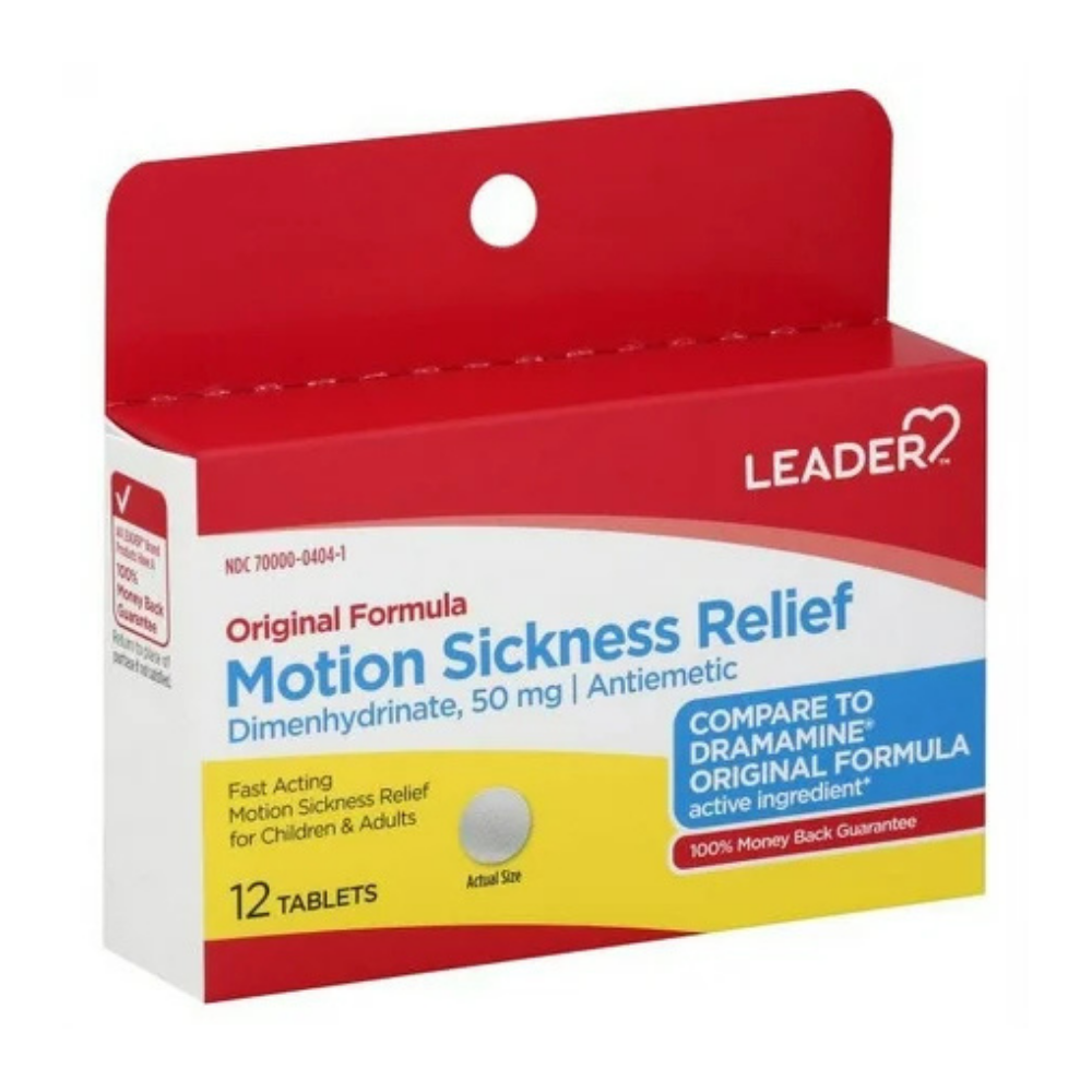Leader Motion Sickness Relief Tablets (12 ct)