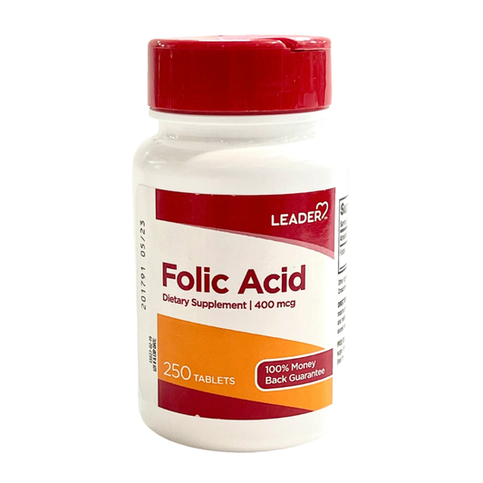 Leader Folic Acid Supplement (400mcg 20ct)