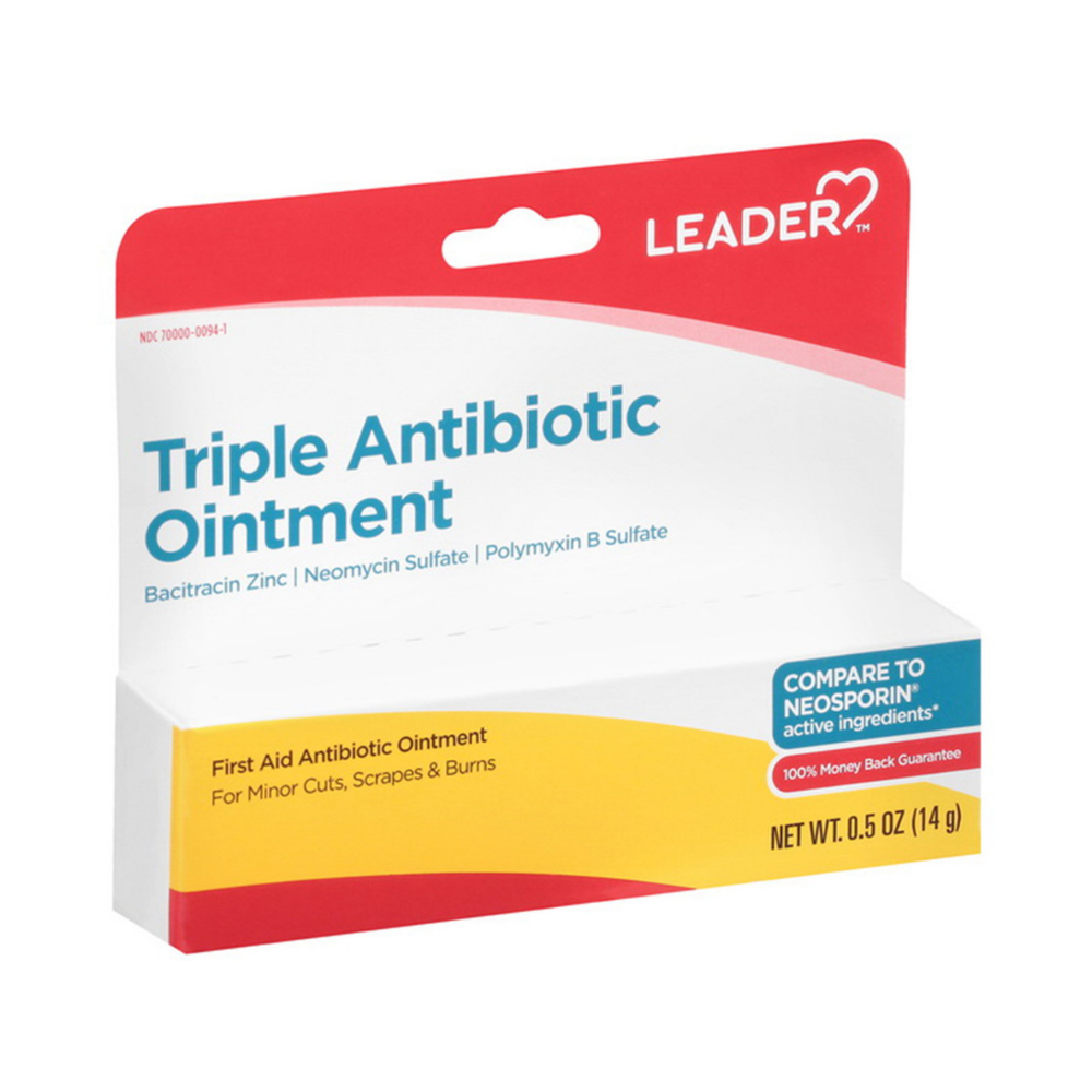 Leader Triple Antibiotic First Aid Ointment (0.5 oz)