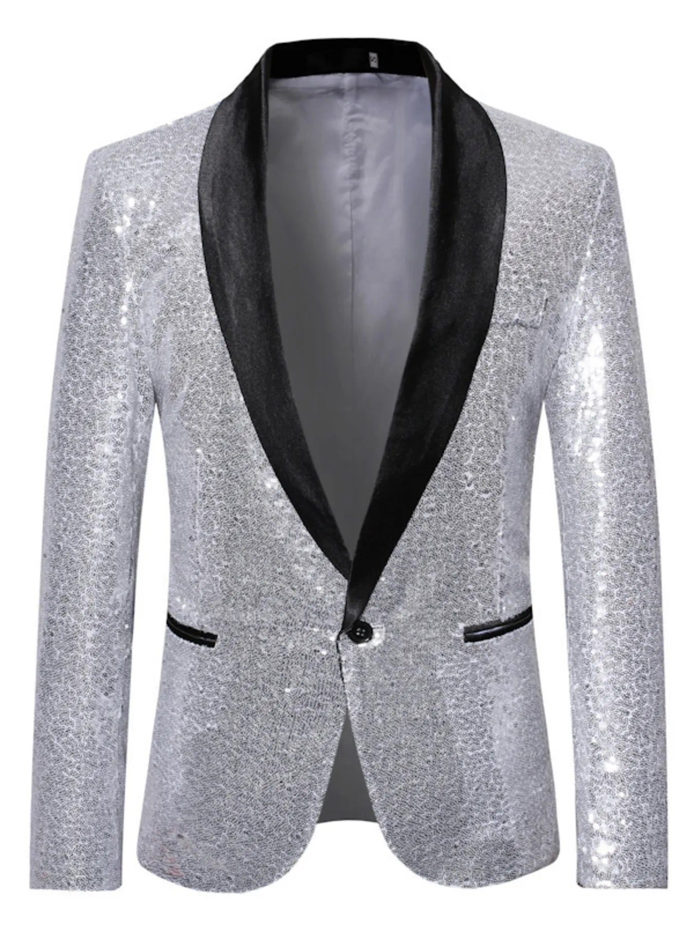 Men's Sequin Long Sleeve Blazer