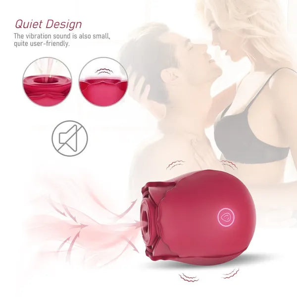 Discreet 10 Speed Personal Massage Rose Vibrator-Sucking Massager For Women
