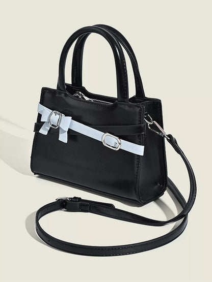 Bow Decor Top Handle Handbag