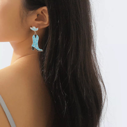 Cowboy Boot Dangle Earrings