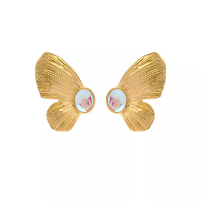 18K Gold-Plated  Butterfly Wing Earrings