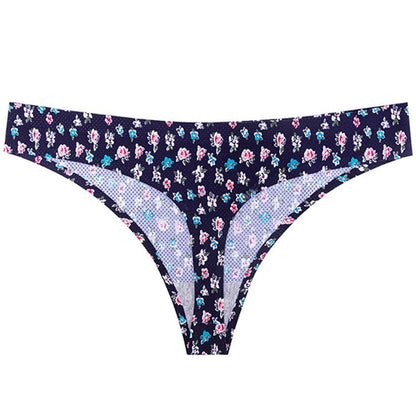 Printed Breathable One Piece Low Waist Thong Women