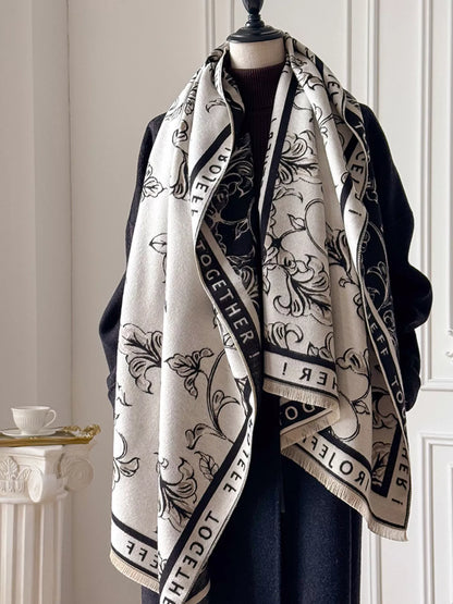 Raw Hem Winter Scarf